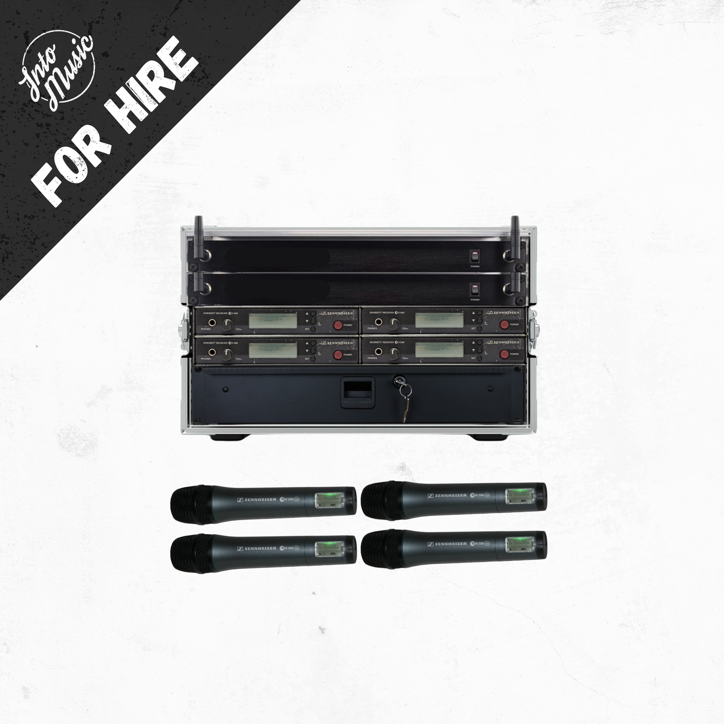 Hire Sennheiser EW300 Wireless Handheld Microphone Rack x4