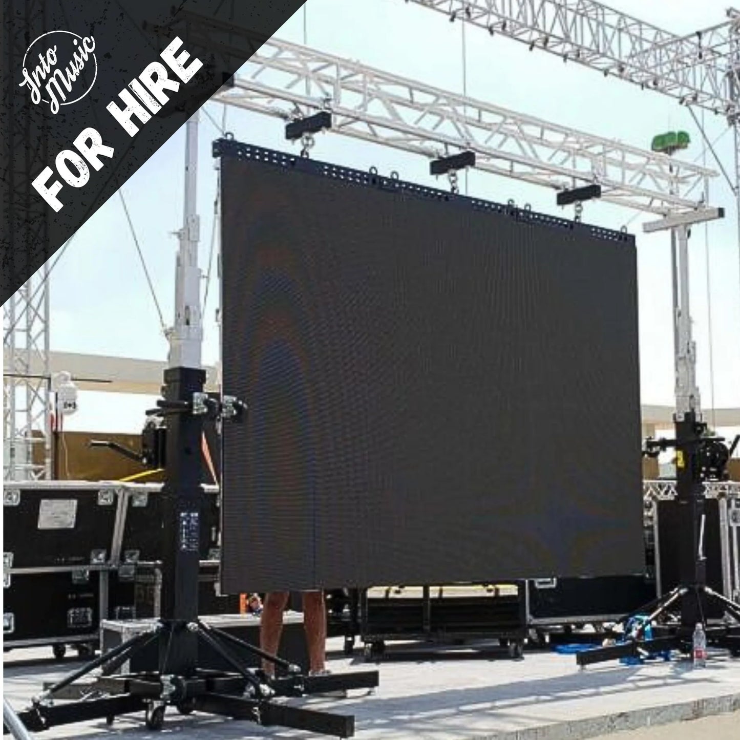 Hire a 4x2m Indoor/Outdoor Video Wall Screen Stage Backdrop