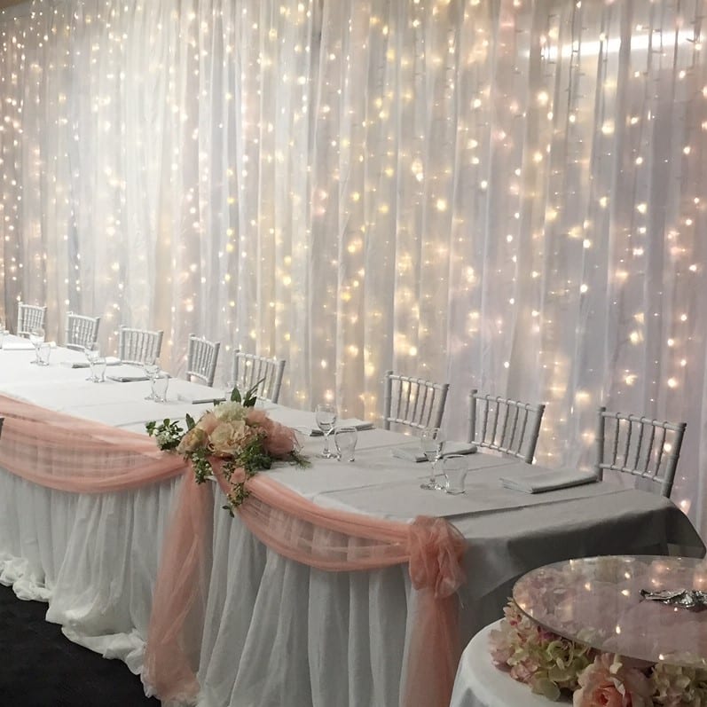 Hire LED White Curtain Backdrop