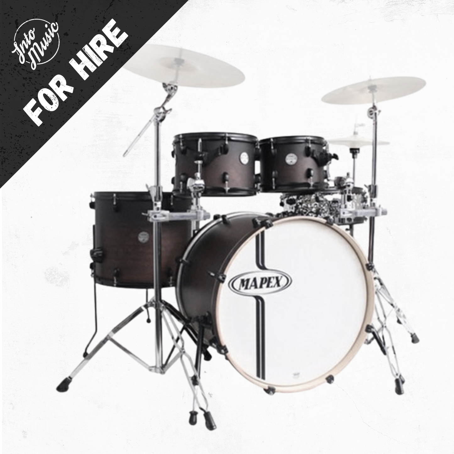 Hire a Mapex Horizon Satin Black Short Stack Drum Kit + Stands